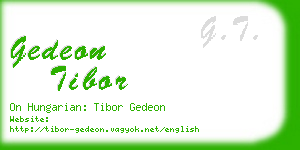 gedeon tibor business card